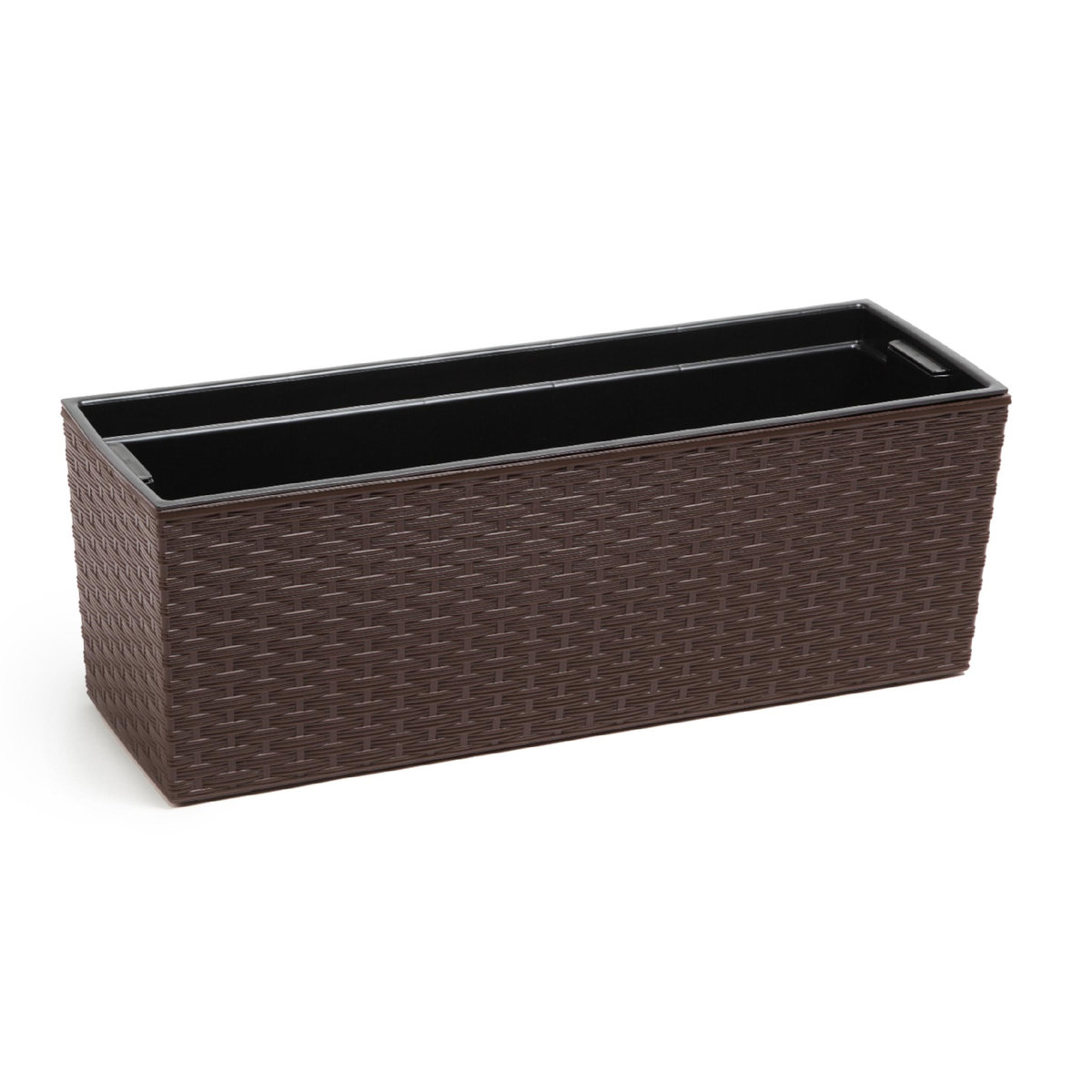 Doniczka skrzynka Mokka Rattan 56x20cm tworzywo sztuczne balkon taras