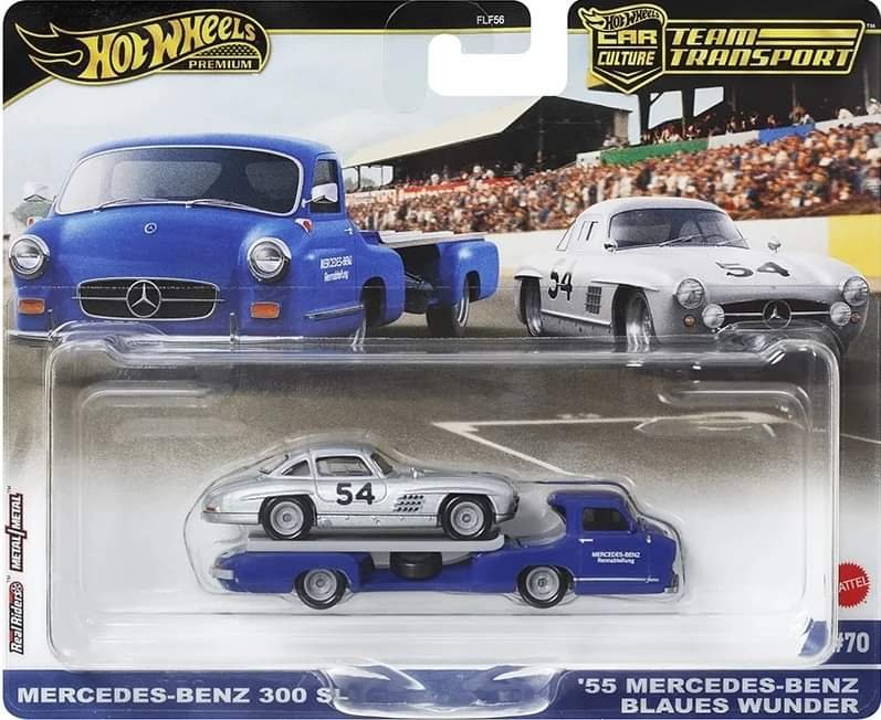 Mercedes-Benz 300SL + '55 Mercedes-Benz Blaues Wunder Hot Wheels Premium 1:64