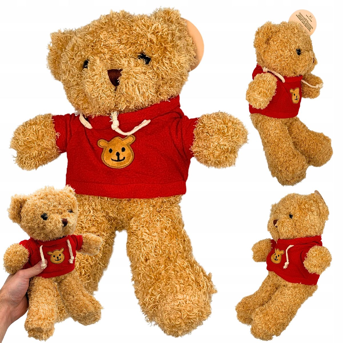 Maskotka Pluszowy Miś Z Kapturem Pluszak Przytulanka Pluszowa 25 cm