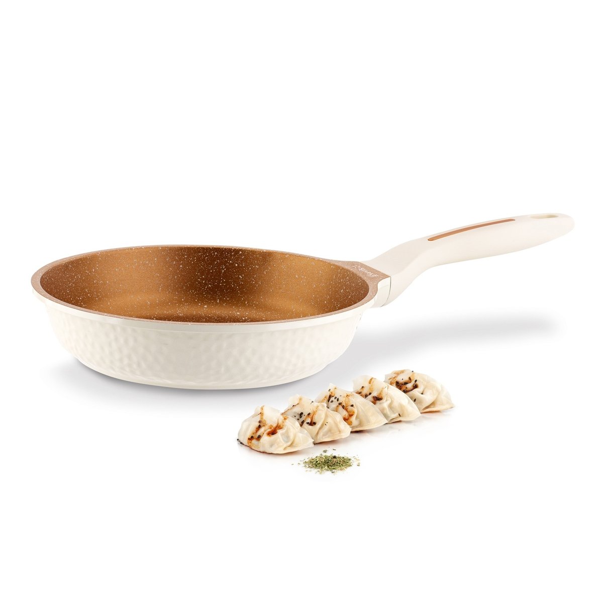 Uniwersalna PATELNIA INDUKCJA GAZ 24 cm patelnia NON STICK Texture Creamy Starke Pro