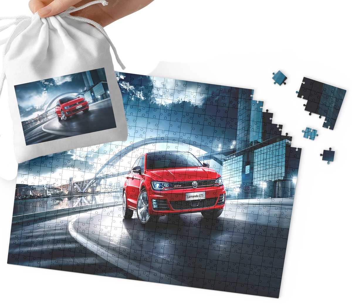 PUZZLE TRADYCYJNE - SUPER SAMOCHODY Volkswagen MEGA WZORY 120el + WORECZEK