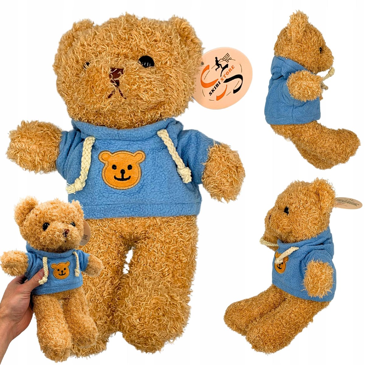 Maskotka Pluszowy Miś Z Kapturem Pluszak Przytulanka Pluszowa 25 cm