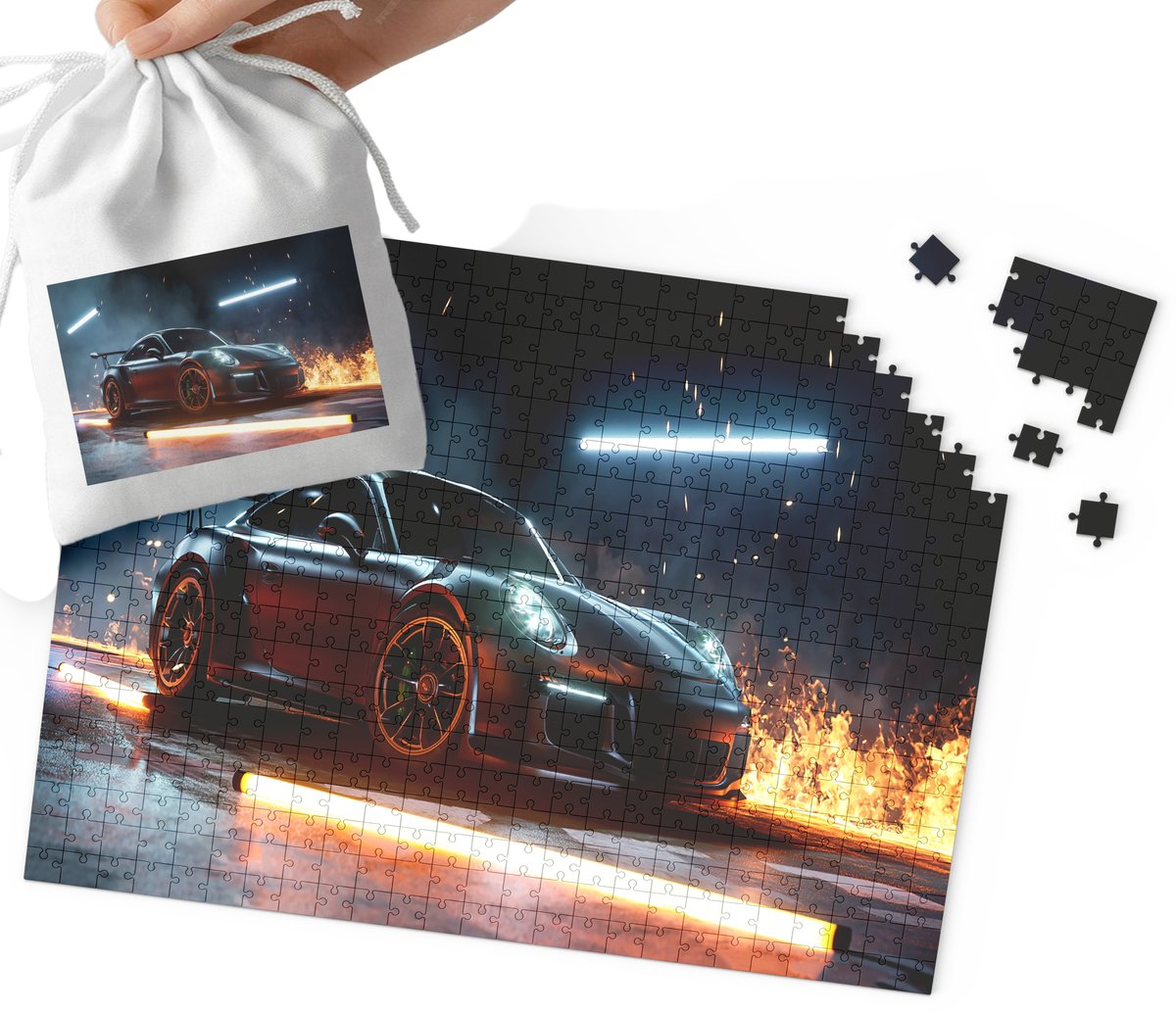 PUZZLE TRADYCYJNE - SUPER SAMOCHODY MEGA WZORY 110EL + WORECZEK