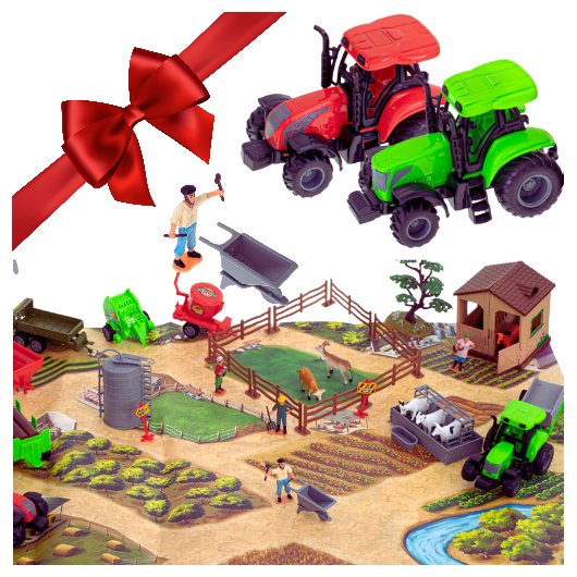 Farma Gospodarstwo Figurki Zwierzątka Maszyny Rolnicze Wieś Zestaw Xl 49Szt