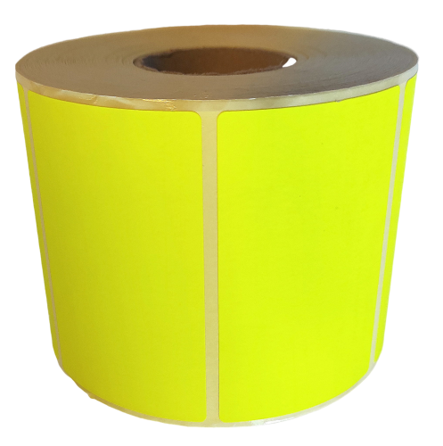 Etykiety termotransferowe 100x50 1000szt żółte fluo