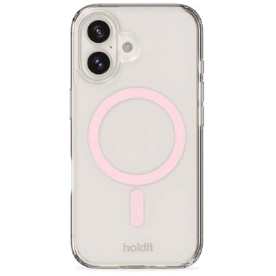 Etui HOLDIT Case MagSafe do Apple iPhone 16 Plus Przezroczysto-różowy