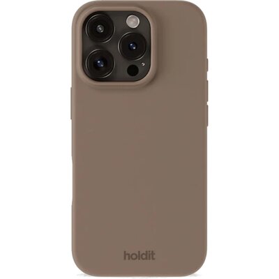 Holdit Silicone Case iPhone 16 Pro Mocha Brown