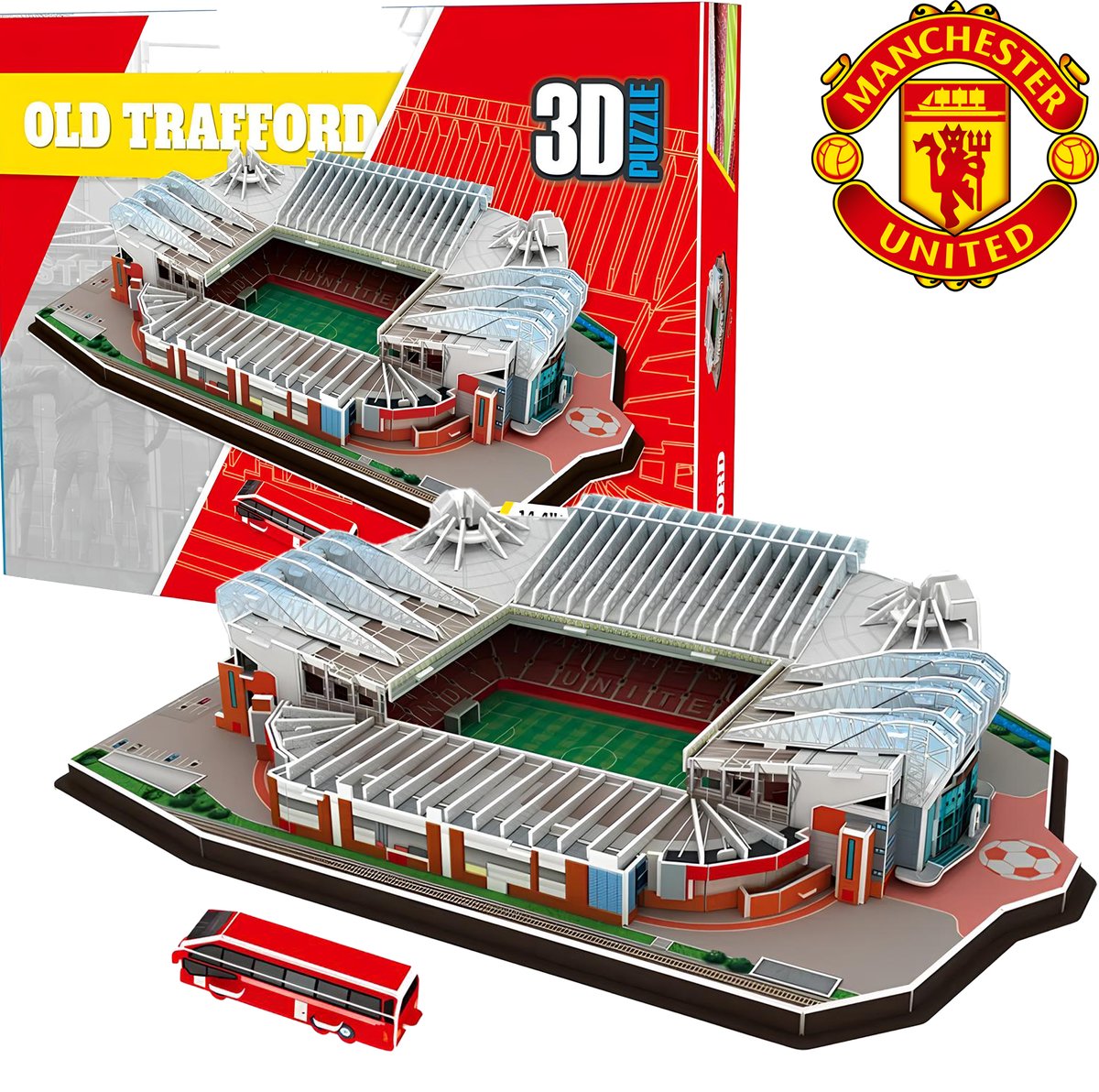 PUZZLE 3D Piankowe STADION MANCHESTER UNITED Old Trafford LA LIGA DUŻY +BONUS