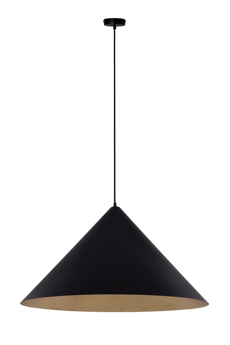 Vesuvio 70 czarno złota duża lampa wiszaca do kuchni, jadalni średnica 70cm