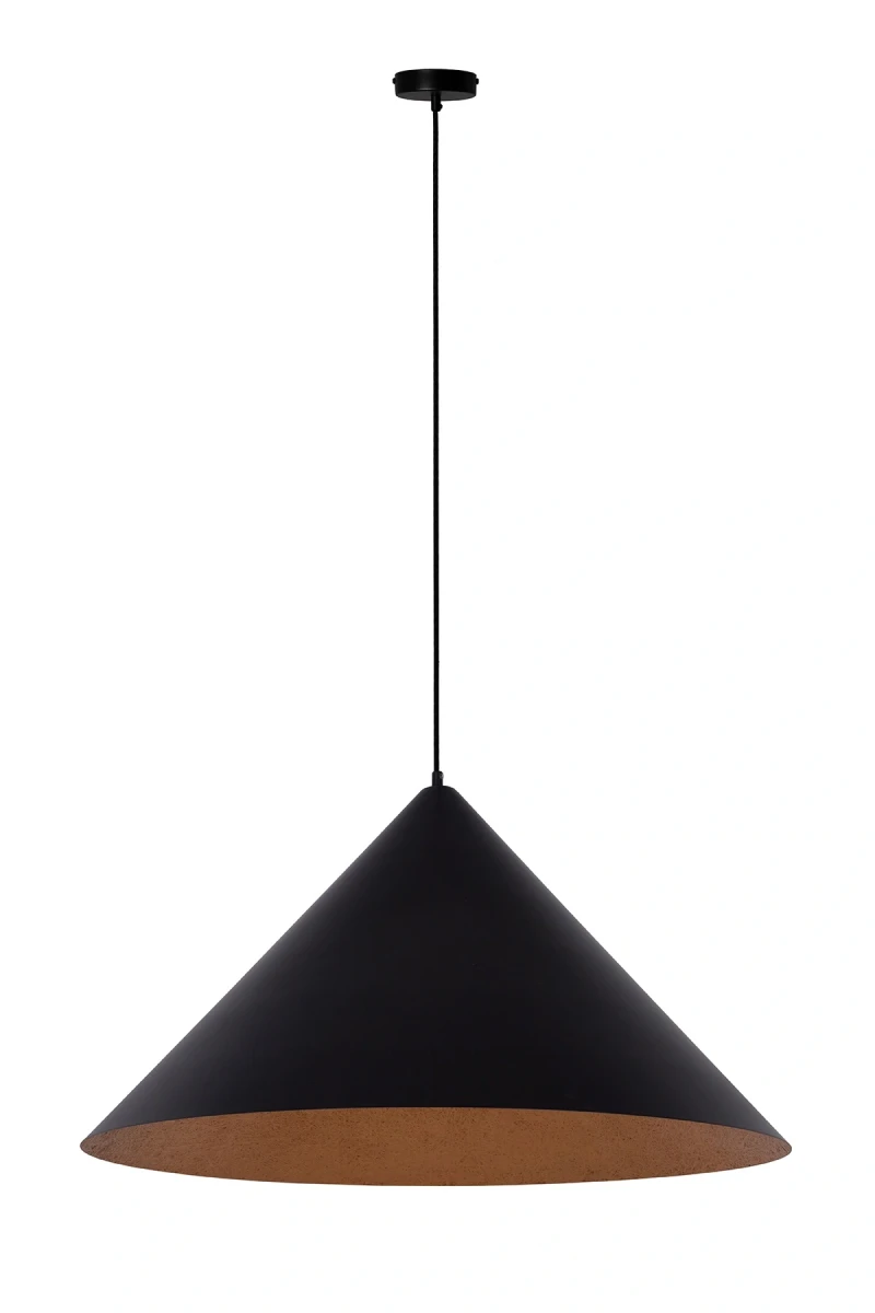 Vesuvio 70 czarno miedziana duża lampa wiszaca do sypialni 70cm