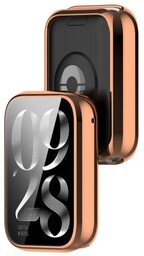 Bizon Etui z osłoną ekranu Case Watch Felipe do Xiaomi Mi Smart Band 9 Pro, różowozłote