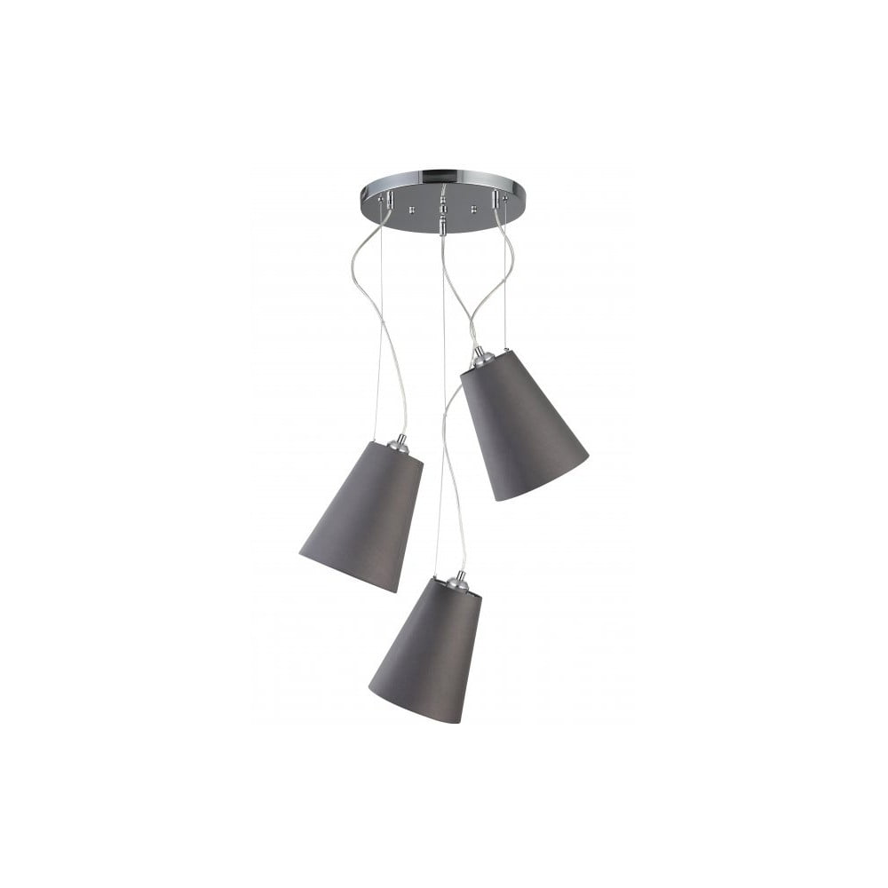 Szara lampa wisząca ø 46 cm Kasel – GTV
