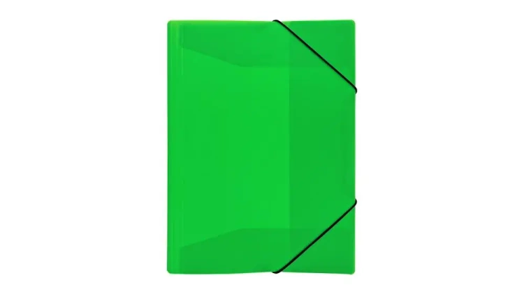 Teczka z gumką A4 PP neon zielona - Biurfol