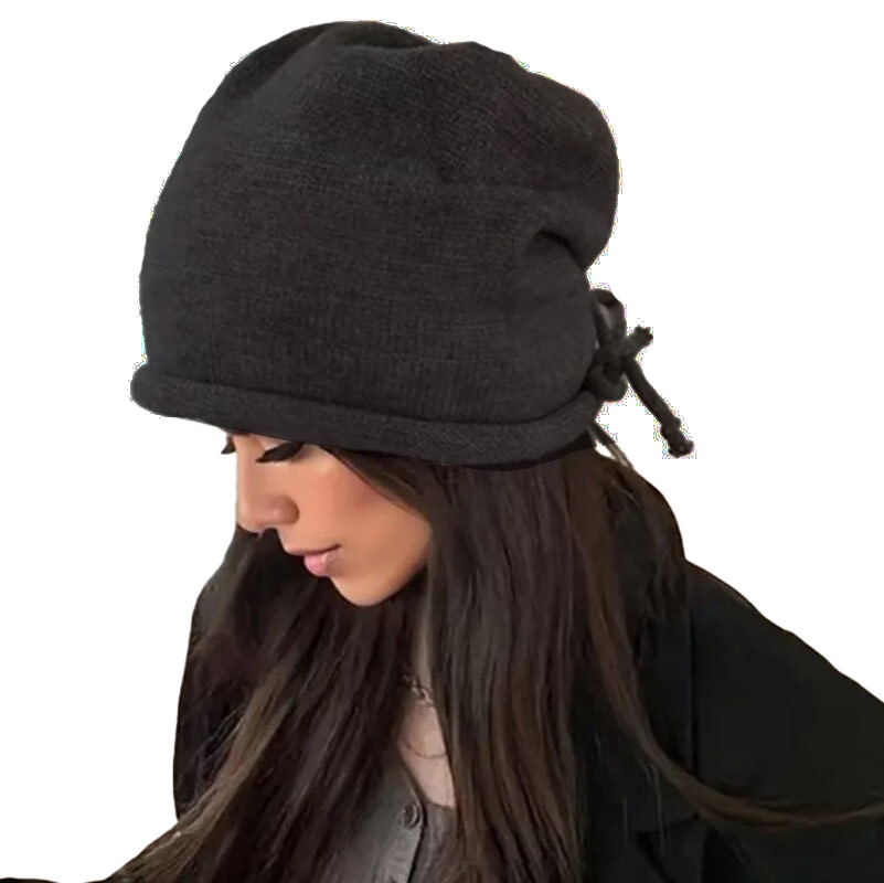 Czapka BEANIE smerfetka oversize damska MŁODZIEŻOWA ZIMOWA