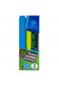 Markery trójkątne akrylowe Astrapen Pixel One 3 kolory