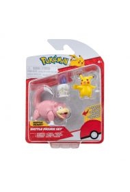 Figurki Bitewne 3 Pak Pikachu, Litwick, Slowpoke, figurki