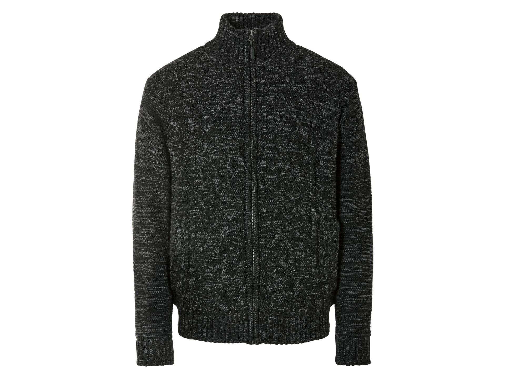 LIVERGY® Sweter męski z grubej dzianiny (S (44-46), Ciemnoszary)