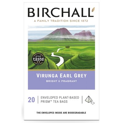 Herbata BIRCHALL Virunga Earl Grey Czarna (20 sztuk)