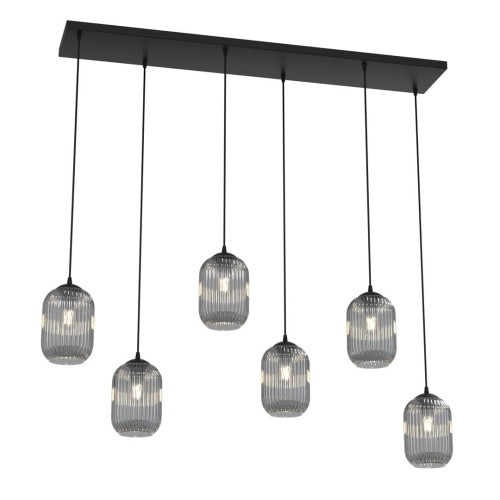 Verdi lampa wisząca 6xE27 czarna/grafit 1434/6