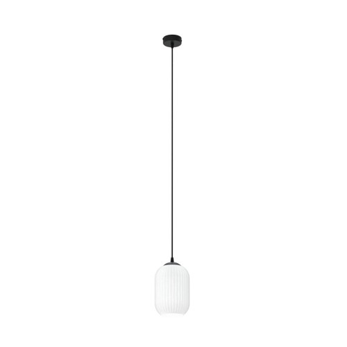 Verdi lampa wisząca 1xE27 czarna/opal 1435/1