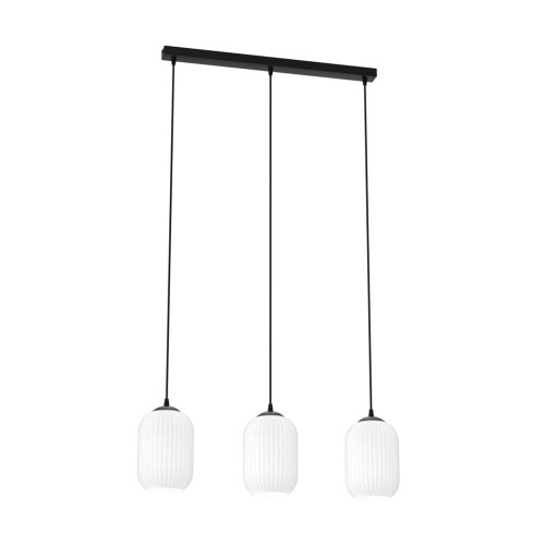 Verdi lampa wisząca 3xE27 czarna/opal 1435/3