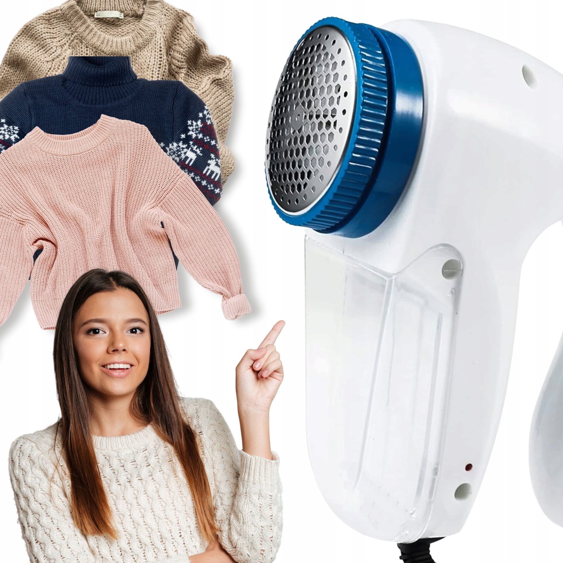 Golarka do ubrań DRMZ GOLARKA DO UBRAŃ KANAPY SWETRÓW TAPICERKI DUŻA MOCNA NOWOCZESNA NOWY MODEL