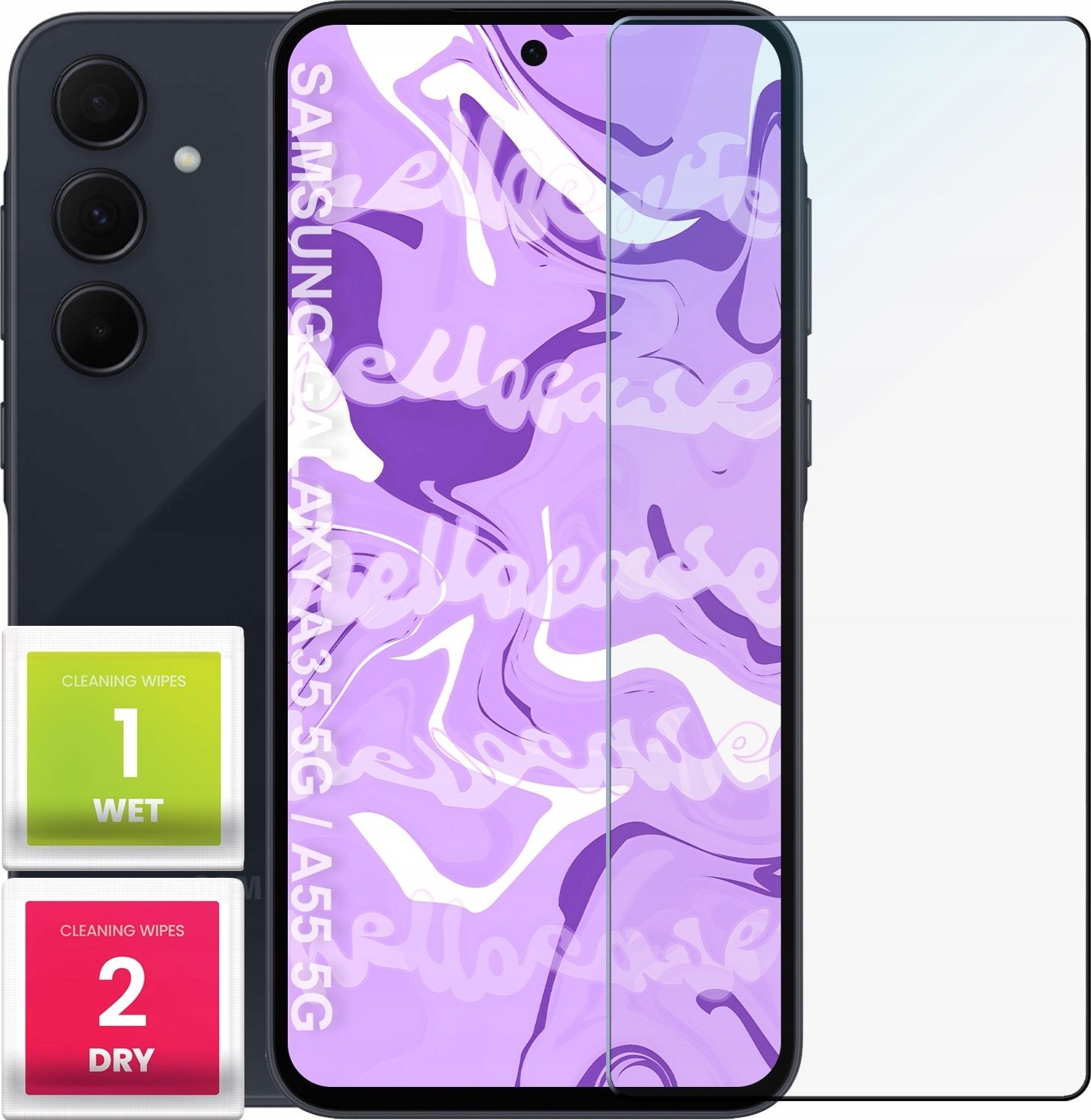 Hello Case Szkło Hartowane do Samsung Galaxy A35 5g / A55 5g szybka 9H, płaskie 2.5D