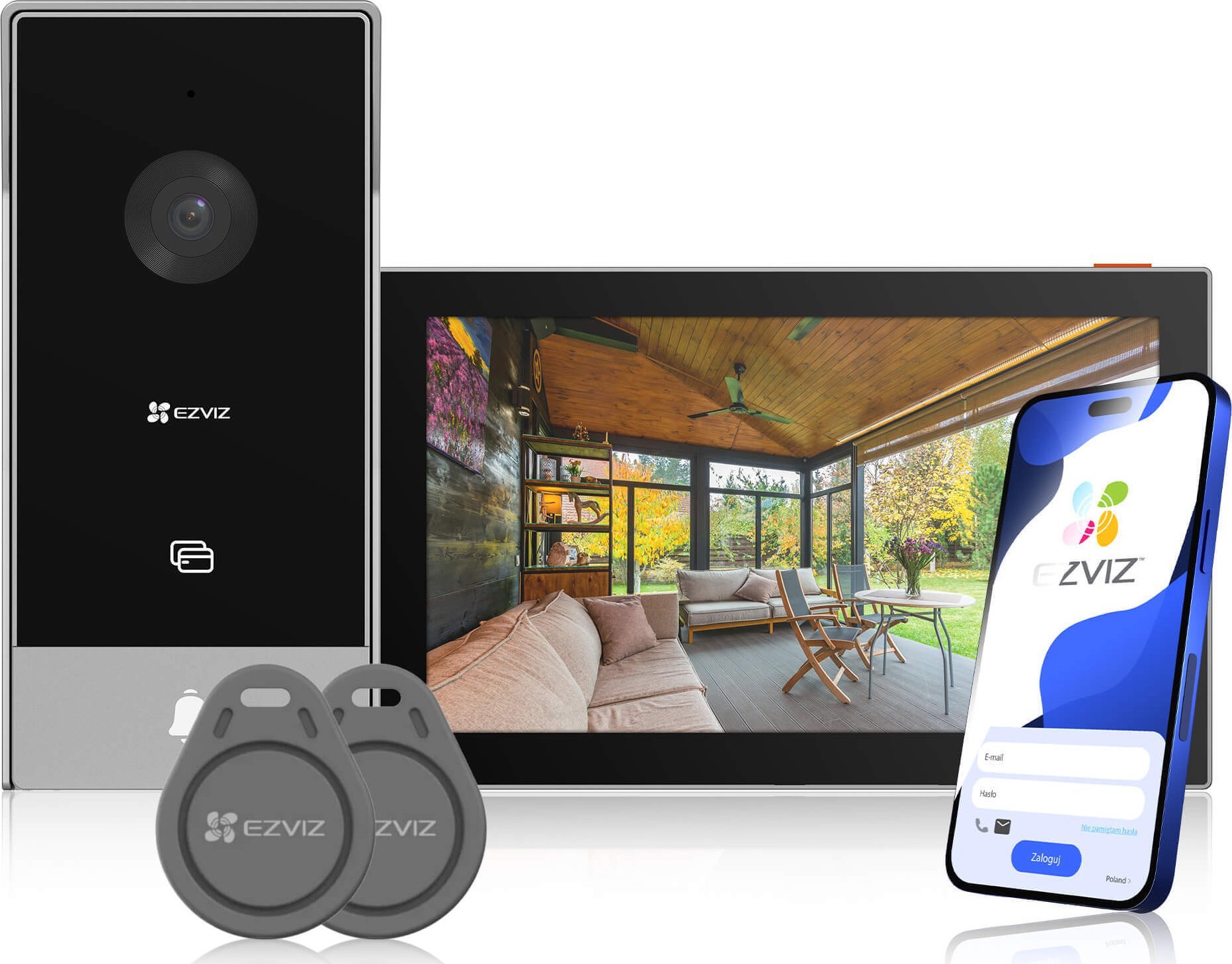 Ezviz Wideodomofon EZVIZ HP5, sterowanie przez Wi-Fi Android / iOS, instalacja 2-żyłowa