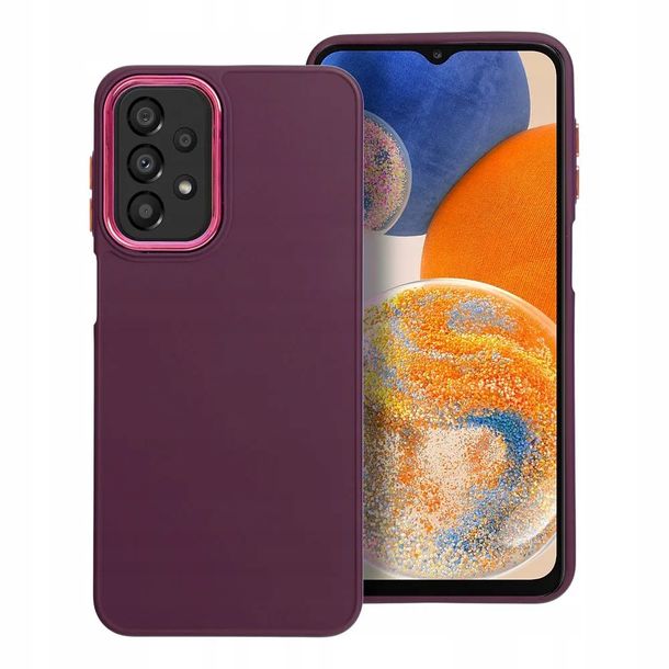 Matowe Etui Na Telefon Z Ramką Do Samsung A23 5g + Szkło Ochronne