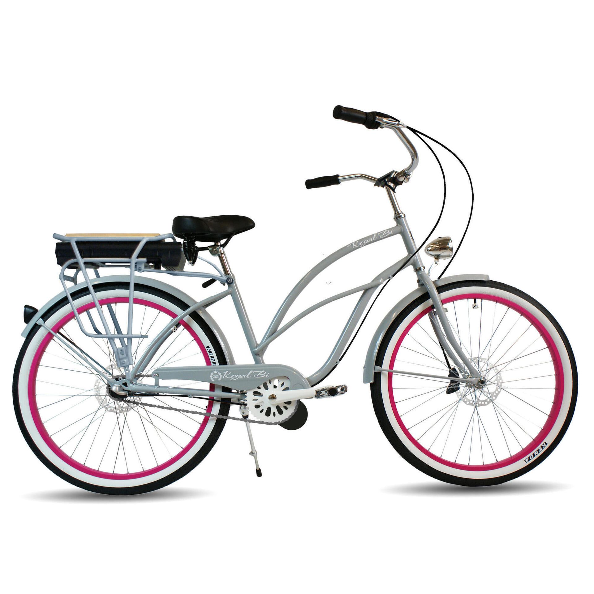Rower Elektryczny Miejski Cruiser Pink Panther 26 E-Bike
