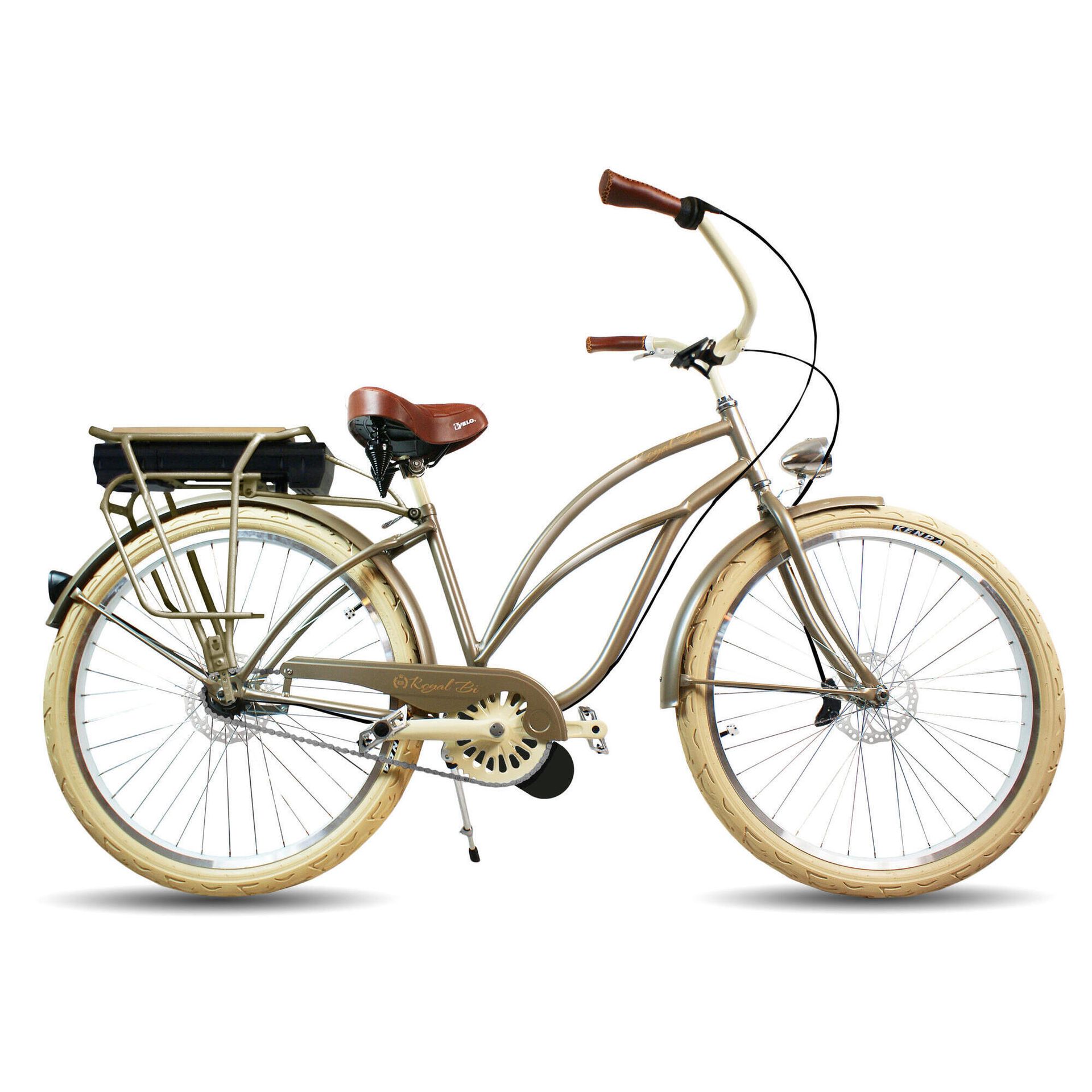 Rower Elektryczny Miejski Cruiser Gold Mocca 28 E-Bike