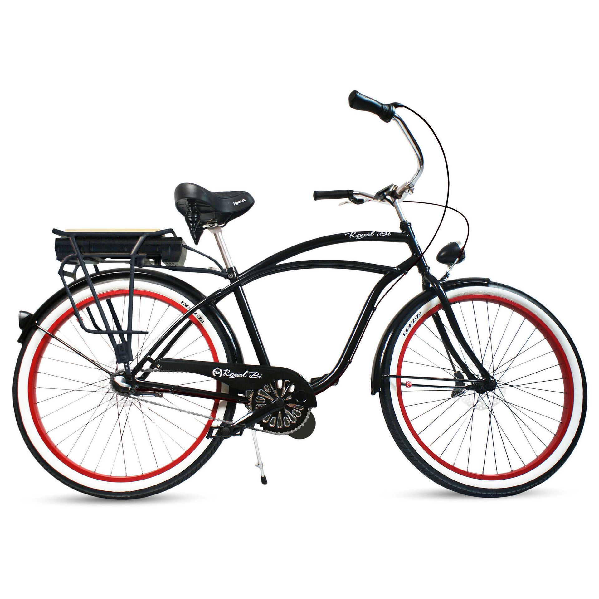 Rower Elektryczny Miejski Cruiser Dracula 28 E-Bike Czerwony