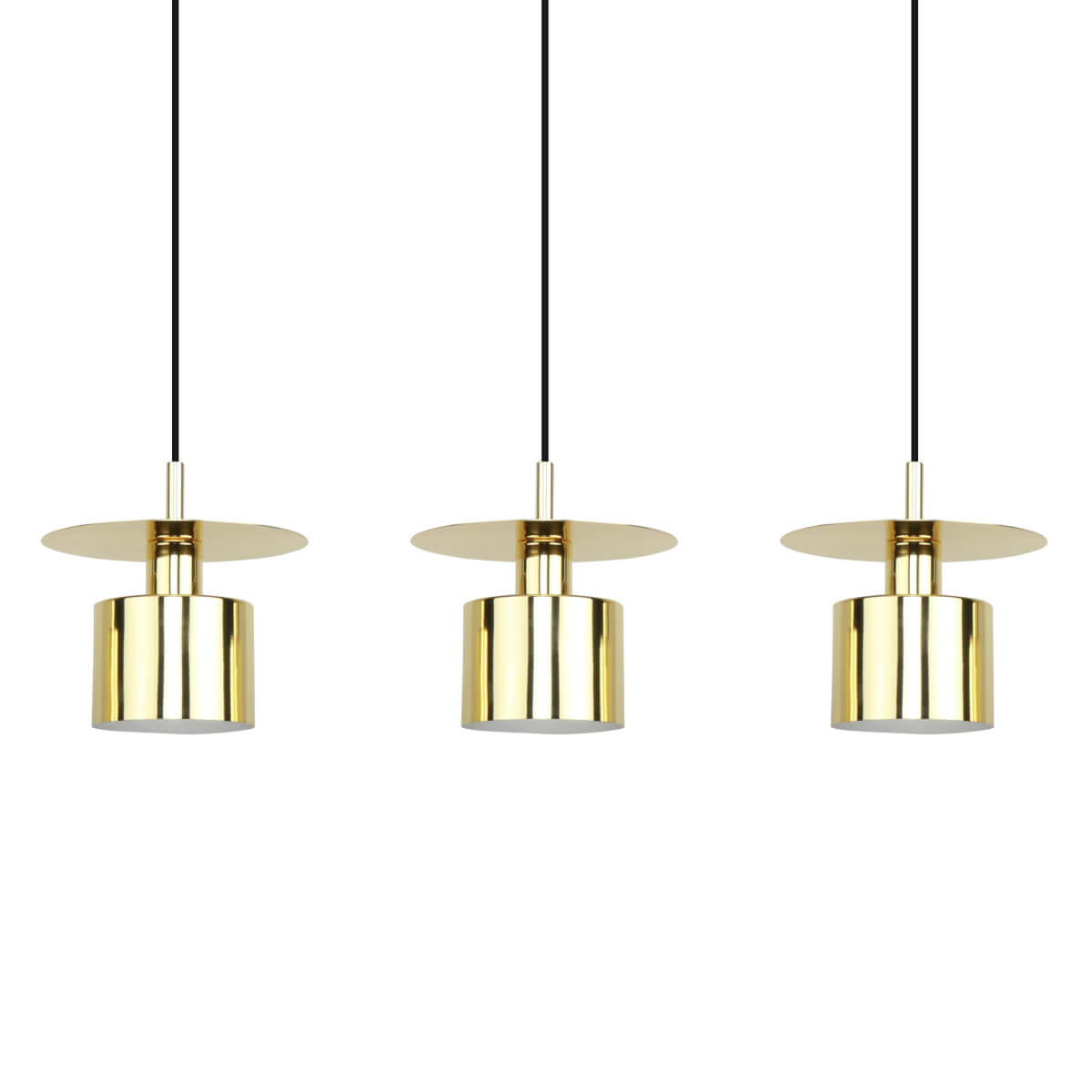 Potrójna lampa zwisowa do jadalni Sarda A8183-3A Zumaline metalowa złota
