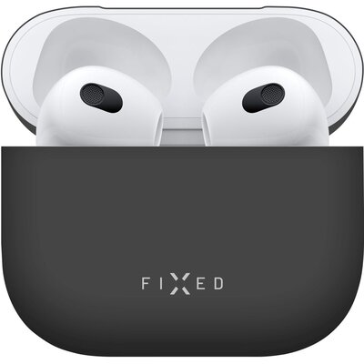 Apple Etui Pokrowiec FIXED Silky pro Airpods 3 2021 FIXSIL-816-BK)