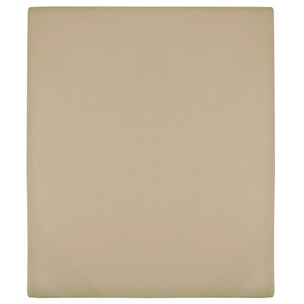 Prześcieradła, 2 szt., taupe, 100x200 cm, dżersej bawełniany