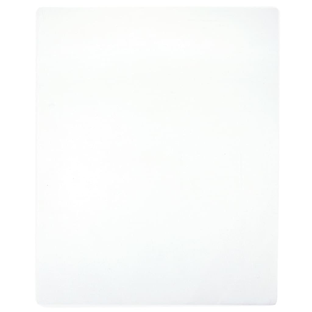 Prześcieradła, 2 szt., białe, 100x200 cm, dżersej bawełniany