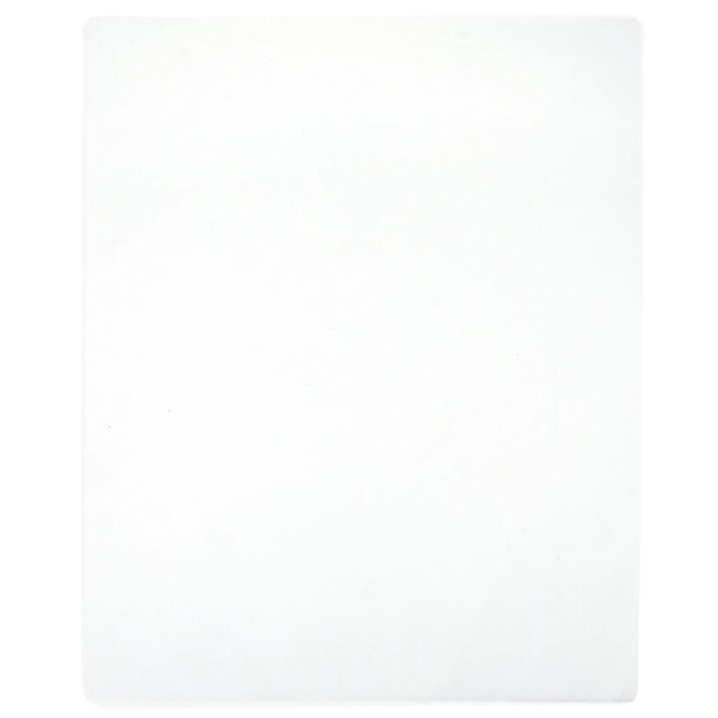 Prześcieradła, 2 szt., białe, 90x200 cm, dżersej bawełniany