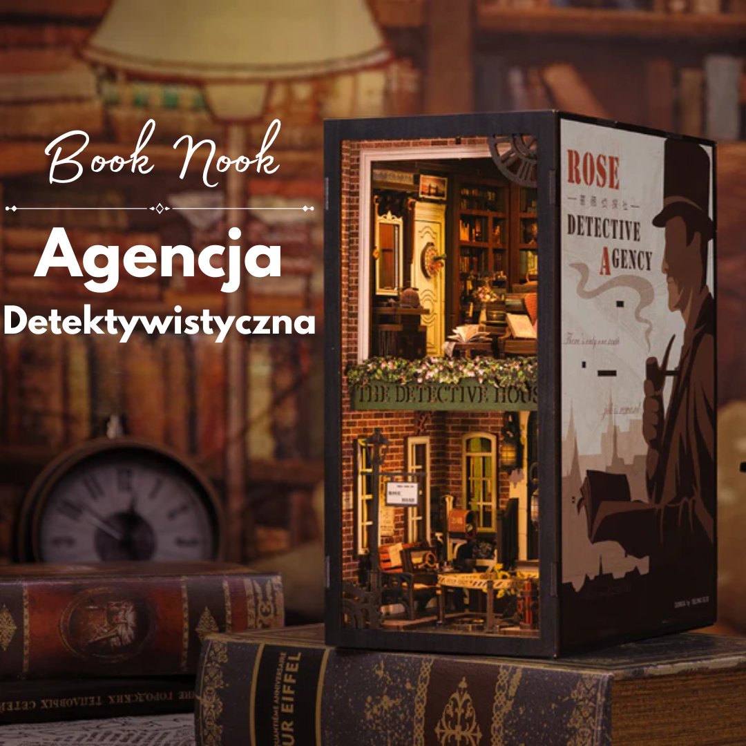 DIY Miniaturowy domek - Agencja Detektywistyczna Book NookPuzzle 3D|DIY