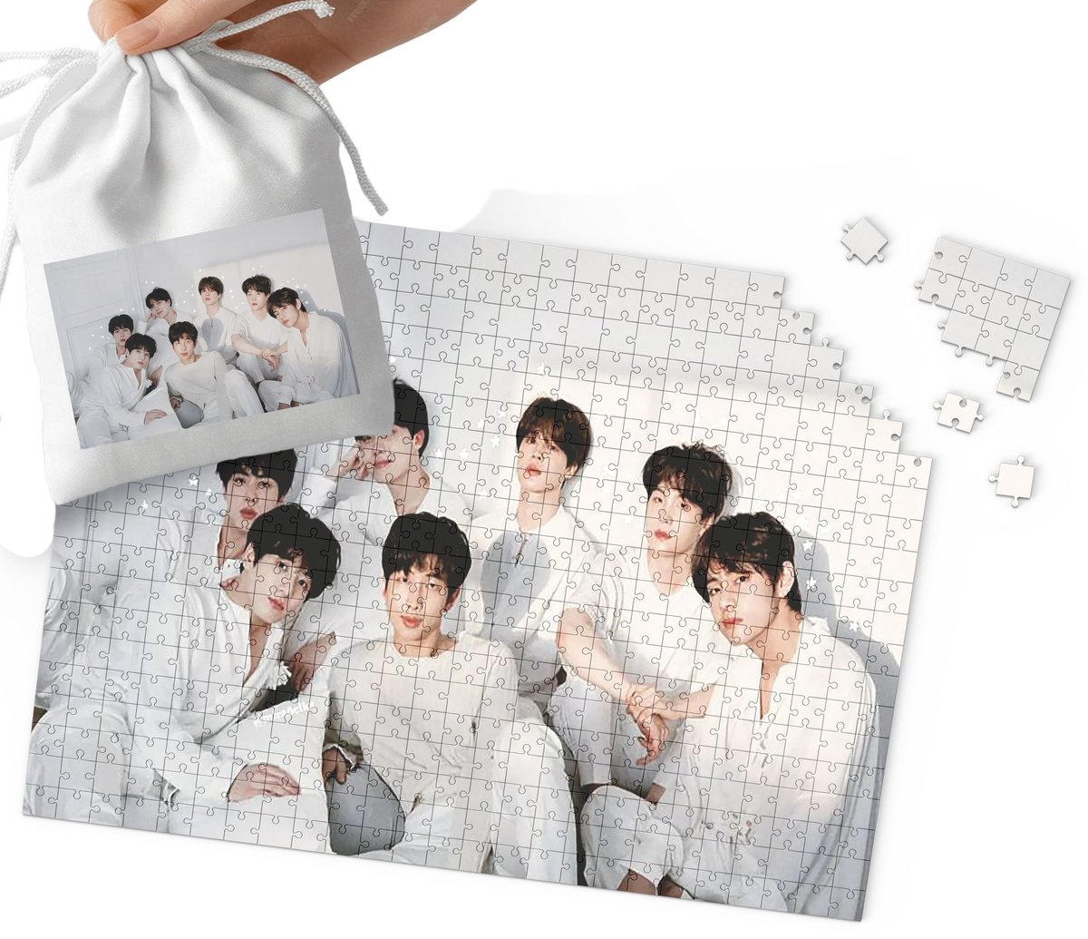 PUZZLE - BLACKPINK BTS WZORY KPOP PREZENT NA ŚWIĘTA 24el + WORECZEK