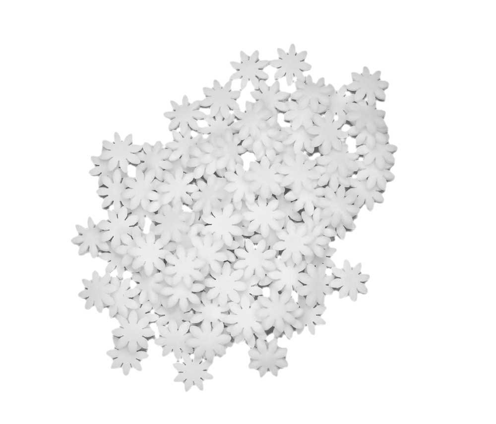 Stokrotki małe cukrowe białe na tort, babeczki 20g