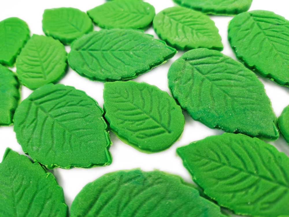 Ozdoba na tort liście listki róża 30 szt.