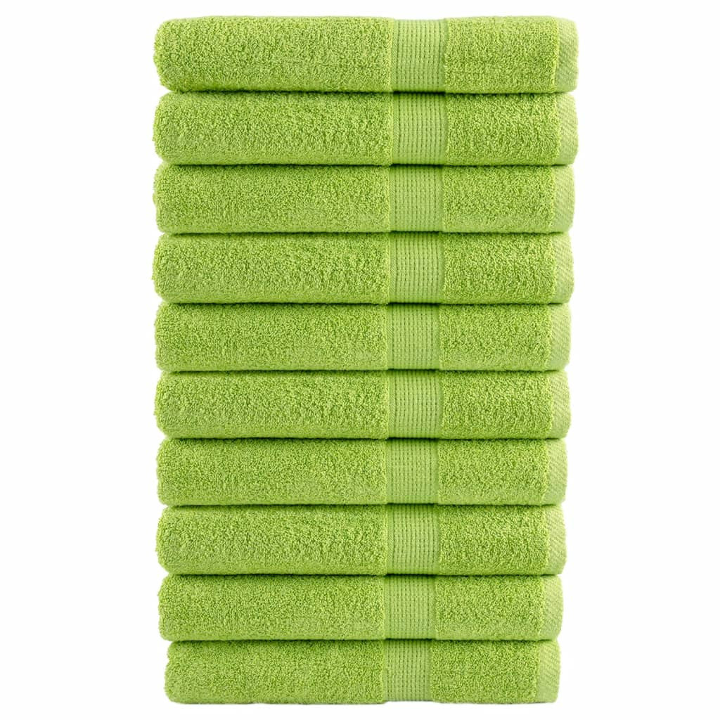 Ręczniki premium SOLUND 10 szt., zielone, 100x200 cm, 600 g/cm²