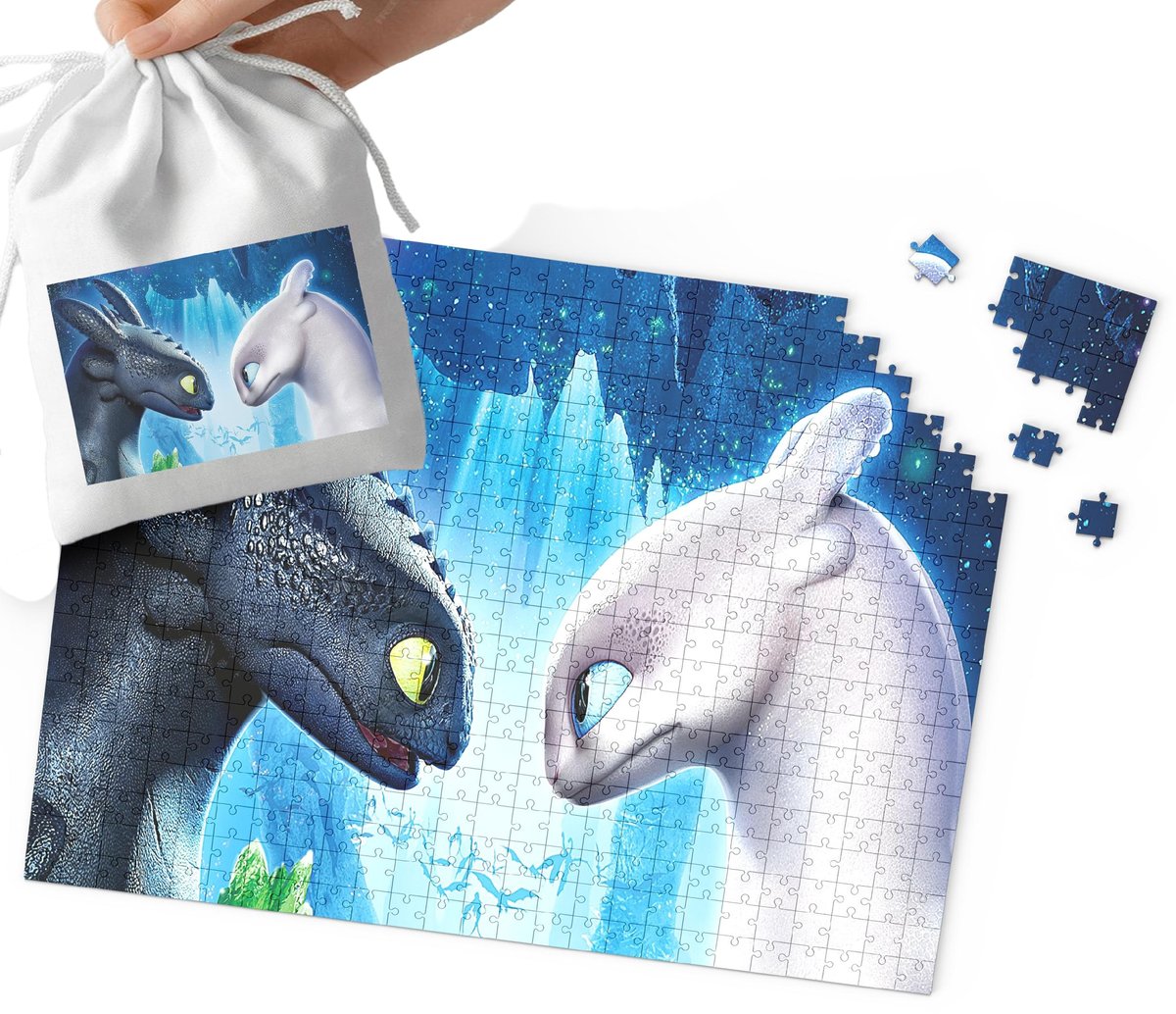 PUZZLE - JAK WYTRESOWAĆ SMOKA WZORY Z BAJEK I GIER PREZENT 24el WORECZEK