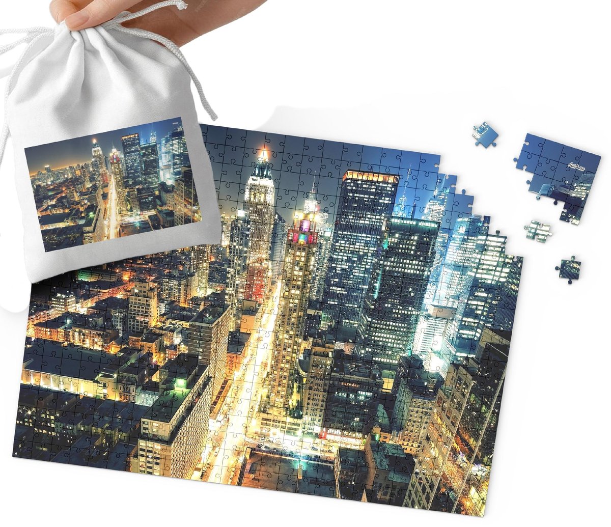 PUZZLE - PIĘKNE WIDOKI NOWY JORK WIELE WZORÓW 24el + WORECZEK