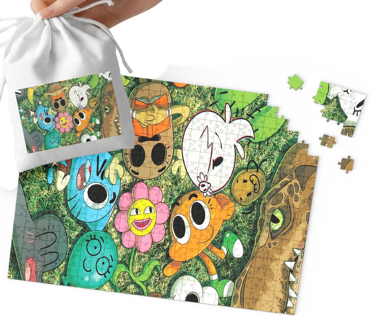 PUZZLE - GUMBALL WZORY Z BAJEK I GIER PREZENT DLA DZIECI 24el + WORECZEK