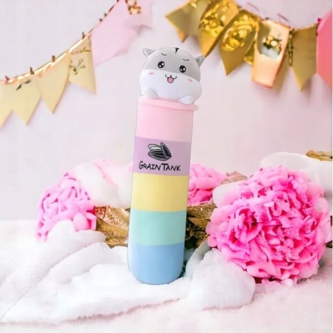 Maskotka TĘCZOWY CHOMIK 70cm Przytulanka Poduszka