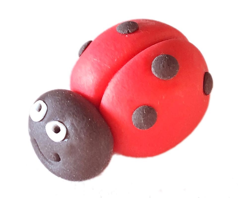Cukrowa figurka na tort biedronka