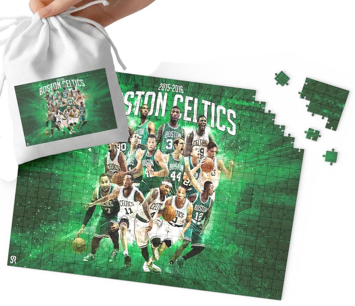 PUZZLE - Boston Celtics WZORY DLA FANA KOSZYKÓWKI 24el + WORECZEK