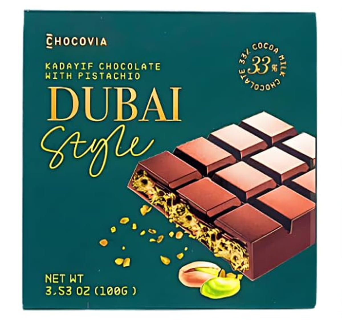 Chocovia Czekolada Dubajska 100g - Dubai Chocolate z Pistacjami