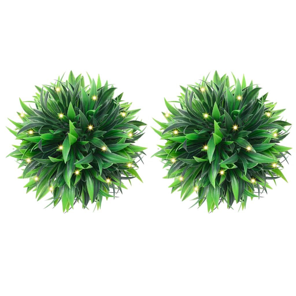 vidaXL Sztuczne kule bukszpanowe z diodami LED 4 szt. Zielone 15 cm